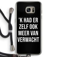 Meer verwacht - Zwart: Samsung Galaxy S7 Edge Transparant Hoesje met koord