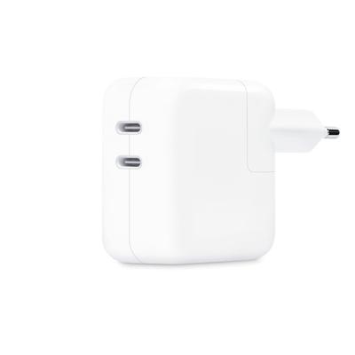 Apple Lichtnetadapter van 35 W met twee USB-C-poorten Oplader Wit