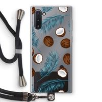 Kokosnoot roze: Samsung Galaxy Note 10 Transparant Hoesje met koord