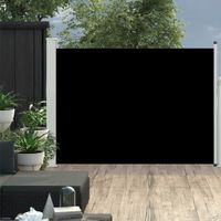 Tuinscherm uittrekbaar 100x500 cm zwart - thumbnail
