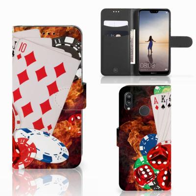 Huawei P20 Lite | Wallet Case | met Pasjes | Casino
