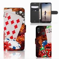 Huawei P20 Lite | Wallet Case | met Pasjes | Casino