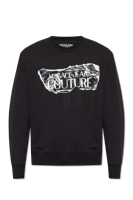 Versace Jeans Couture Logo Magazine Sweater Heren Zwart - Maat S - Kleur: Wit | Soccerfanshop