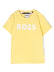 BOSS Kidswear t-shirt en coton à logo imprimé - Jaune