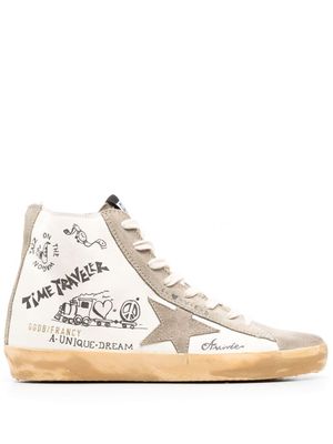 Golden Goose baskets montantes à imprimé Francy Journey - Blanc