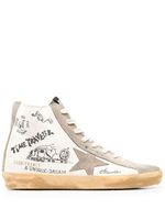 Golden Goose baskets montantes à imprimé Francy Journey - Blanc