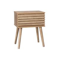 sweeek - Scandinavisch nachtkastje in gegroefd houtdecor