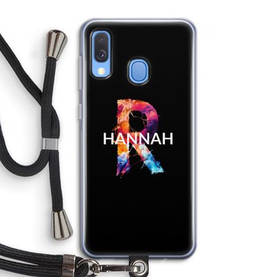 Abstract Spectrum: Samsung Galaxy A40 Transparant Hoesje met koord