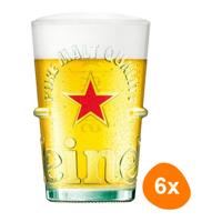 Heineken - Bierglas "Silver" 500ml - 6 stuks