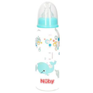 Lichtblauwe Nuby baby drinkfles 240 ml