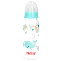 Lichtblauwe Nuby baby drinkfles 240 ml