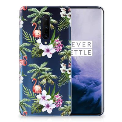 OnePlus 7 Pro | TPU Hoesje | Flamingo Palms