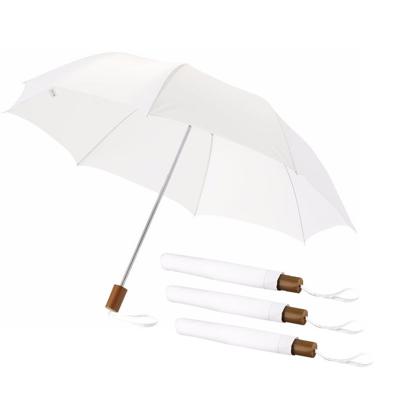 Bruiloft paraplu bruid/bruidegom - 4x - wit - opvouwbaar - compact - dia 93 cm