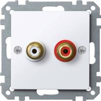 Merten MEG4350-0325 Luidsprekerstekkerdoos System M Wit 1 stuk(s)