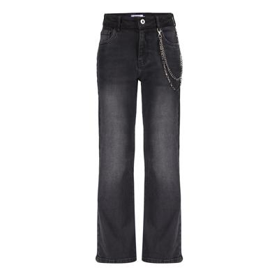 Frankie & Liberty winter jeansbroek meisjes - zwart - wide leg fit