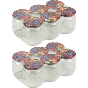 Weckpotten/inmaakpotten met schroefdop - set 12x - 540 ml - glas
