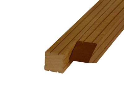 Paal hardhout bankirai geschaafd, 7 x 7 x 275 cm