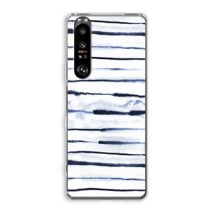 Ink Stripes: Sony Xperia 1 III Transparant Hoesje