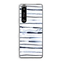 Ink Stripes: Sony Xperia 1 III Transparant Hoesje