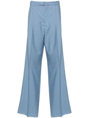 Lanvin pantalon en laine à coupe ample - Bleu