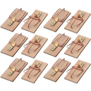 12x Anti muizen vallen/klemmen 10 cm   -