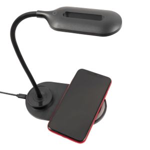 LED Bureaulamp met Telefoonoplader
                 - Zwart