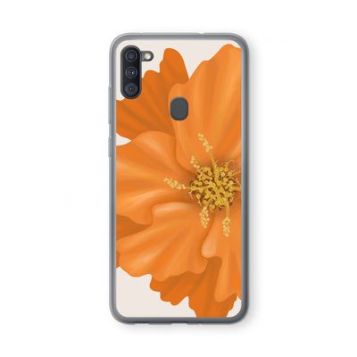 Orange Ellila flower: Samsung Galaxy A11 Transparant Hoesje