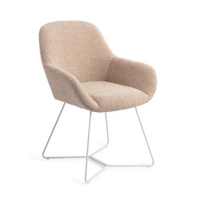 Jesper Home Eetkamerstoel 'Kushi' Beehive White, kleur Flax Relax