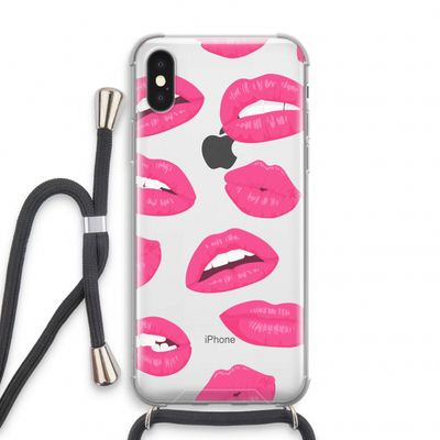 Bite my lip: iPhone XS Transparant Hoesje met koord