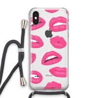 Bite my lip: iPhone XS Transparant Hoesje met koord