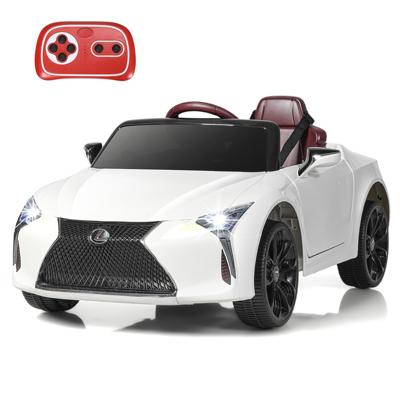 Lexus 12V Elektrische Auto voor Kinderen Officieel Gelicentieerd 2,4G Afstandsbediening LED-Verlichting Muziek en Verhaal Vering Wit