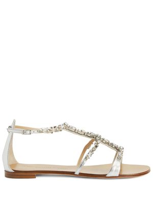 Giuseppe Zanotti sandales Elba à bout ouvert - Argent