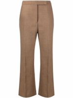 TOTEME pantalon bootcut court en laine - Marron