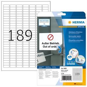 HERMA 10001 printeretiket Wit Zelfklevend printerlabel