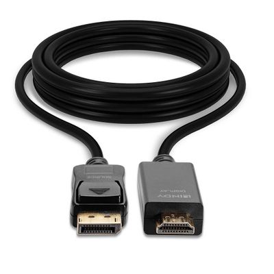 LINDY DisplayPort / HDMI Adapterkabel DisplayPort-stekker, HDMI-A-stekker 3.00 m Zwart 36923 DisplayPort-kabel