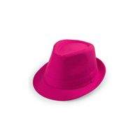 Roze trilby verkleed hoedje voor volwassenen - thumbnail