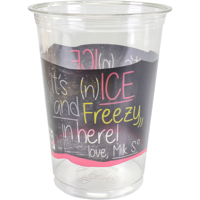 Depa | Milkshakebeker | ICE is (N)ICE | Gerecycled PET | 400ml | 16oz | transparant/roze | 800 stuks