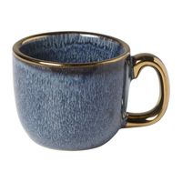 Espressomokje met gouden rand - blauw - 80 ml Espressomokje met gouden rand - blauw - 80 ml