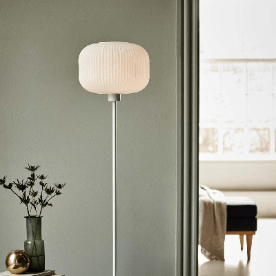 Design vloerlamp opaal glas &apos;Milford&apos; Nordlux wit E27 139 cm