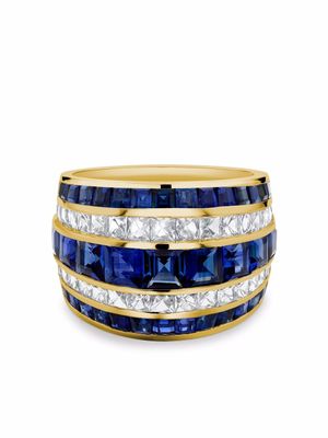 Pragnell bague Manhattan Classic en or 18ct sertie de saphirs et de diamants
