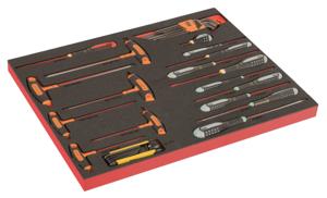 Bahco Foaminlay Fit&Go 3/3 met schroevendraaiers | T-greepschroevendraaiers en inbussleutels - met lasermarkering - 35-delig - FF1A211LM