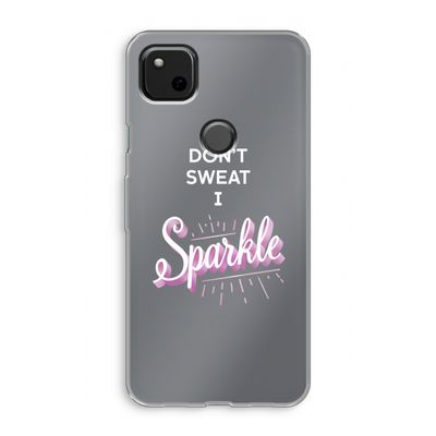 Sparkle quote: Google Pixel 4a Transparant Hoesje