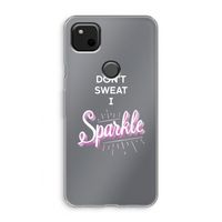 Sparkle quote: Google Pixel 4a Transparant Hoesje