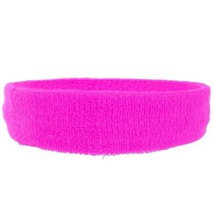 Neon roze hoofd zweetband voor volwassenen