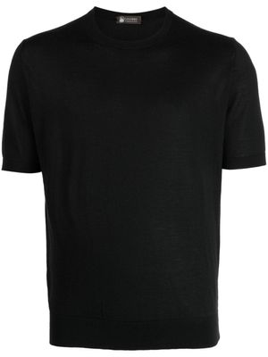 Colombo t-shirt en maille fine à col rond - Noir