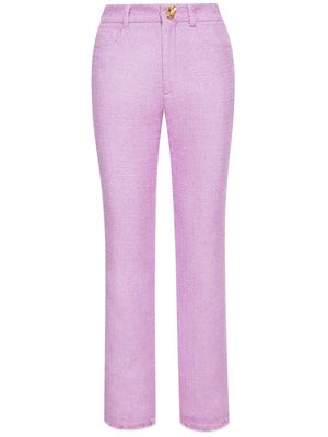 Oscar de la Renta pantalon court en tweed - Rose