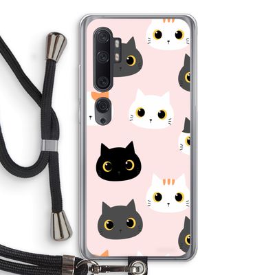 Katten: Xiaomi Mi Note 10 Pro Transparant Hoesje met koord