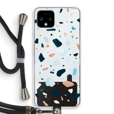 Terrazzo N°13: Pixel 4 Transparant Hoesje met koord