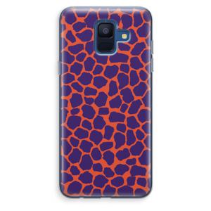 Purple Giraffe: Samsung Galaxy A6 (2018) Transparant Hoesje