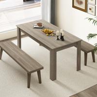 Eettafel van Hout 160 x 80 cm Grote Tafel Rechthoekige Keukentafel Eetkamertafel voor 6-8 Personen Moderne Houten Tafel voor Keuken